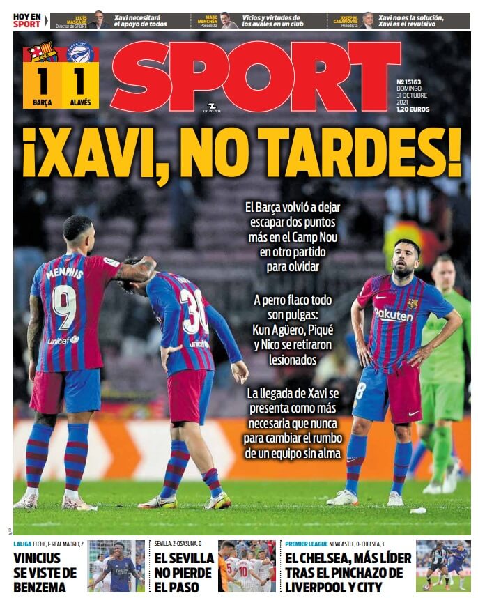 Portadas Deportivas de España 31/10/2021 Portadas Deportivas de España 31/10/2021