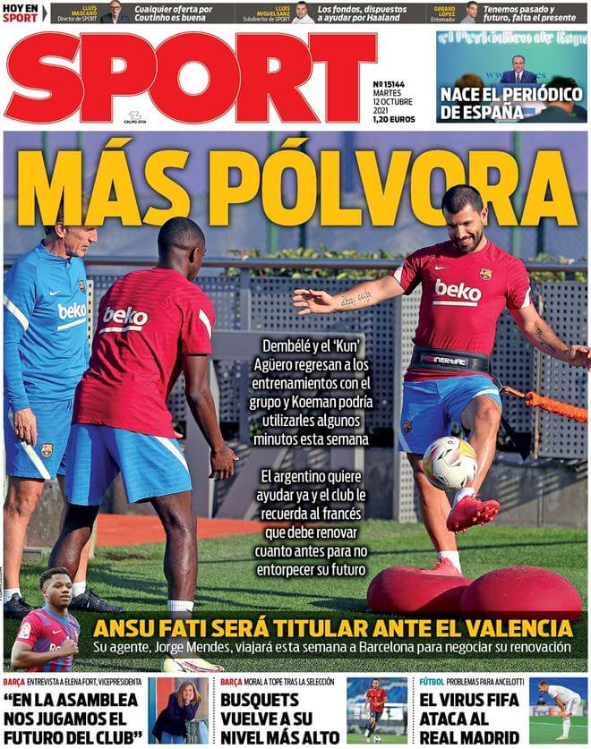 Portadas Deportivas de España 12/10/2021
