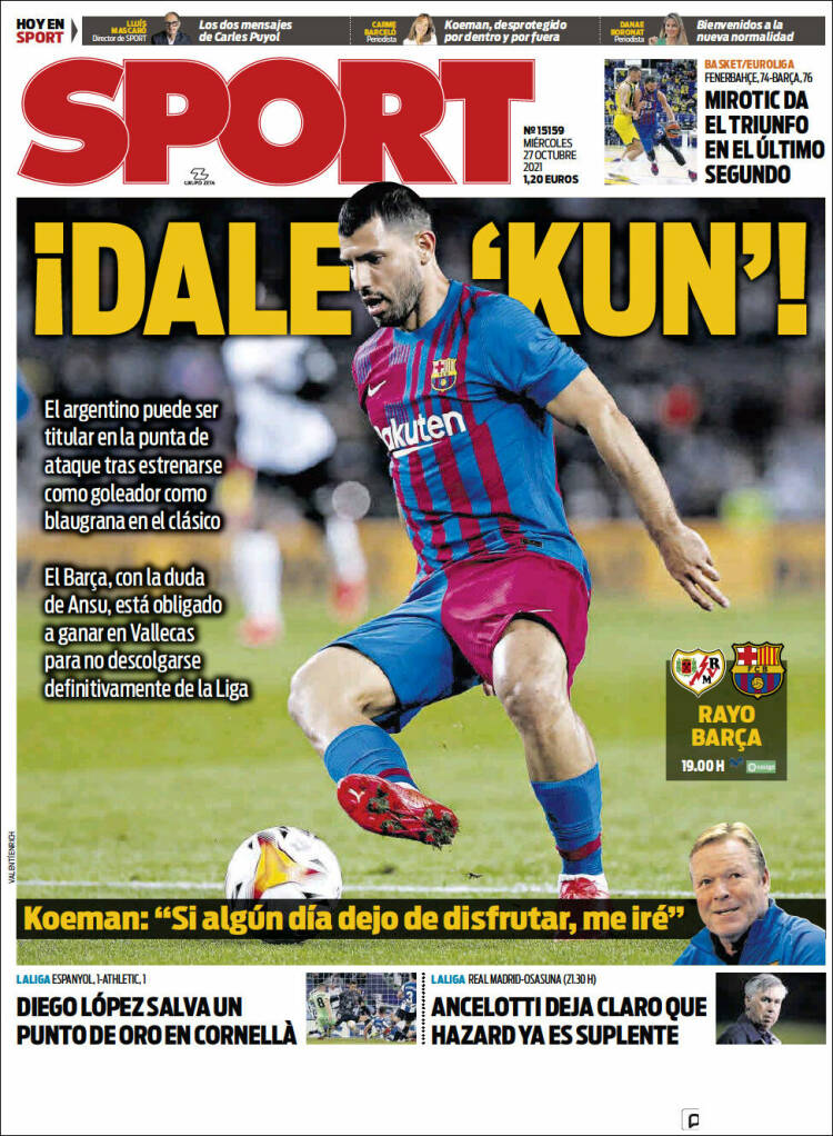 Portadas Deportivas de España 27/10/2021 Portadas Deportivas de España 27/10/2021
