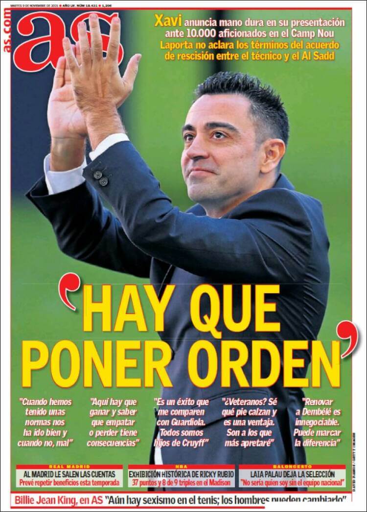 Portadas Deportivas Martes 9/11/2021 Portadas Deportivas Martes 9/11/2021