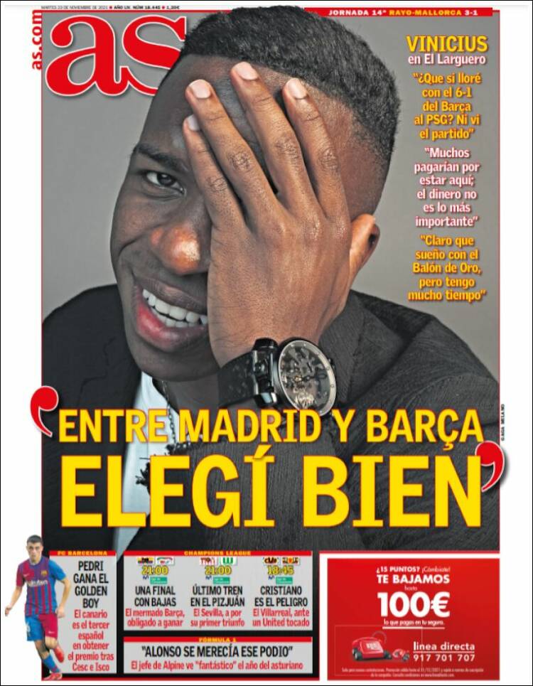 Portadas Deportivas Martes 23/11/2021 Portadas Deportivas Martes 23/11/2021
