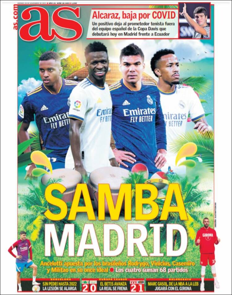 Portadas Deportivas Viernes 26/11/2021 Portadas Deportivas Viernes 26/11/2021