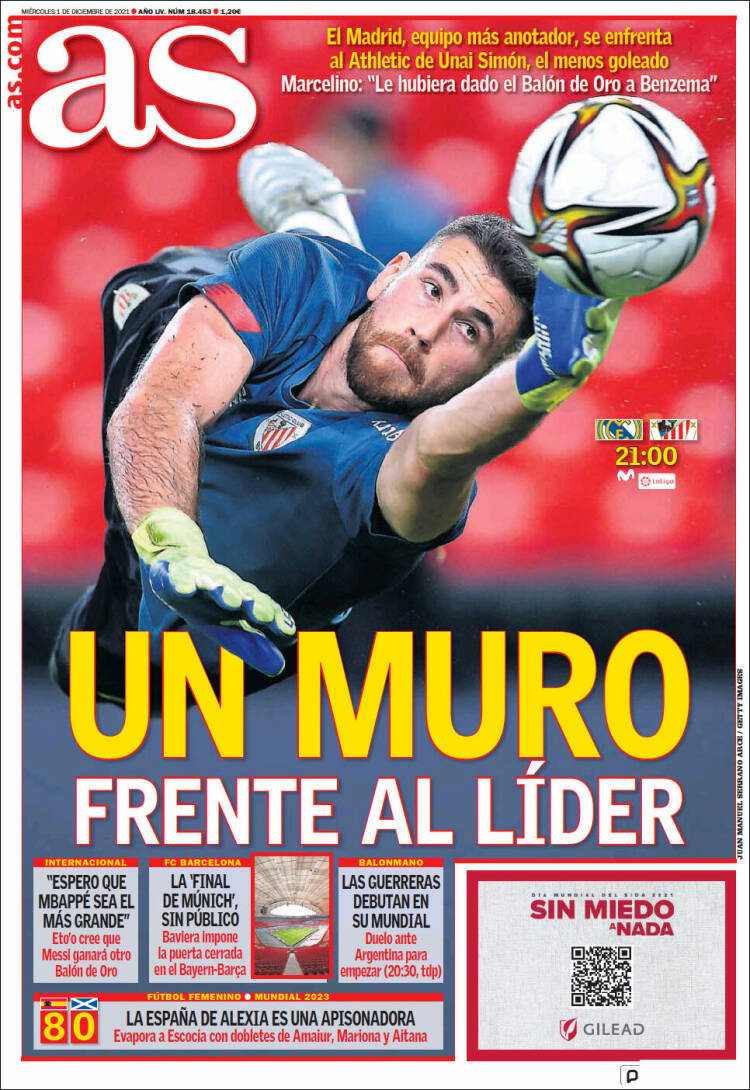Portadas Deportivas Miércoles 1/12/2021 Portadas Deportivas Miércoles 1/12/2021