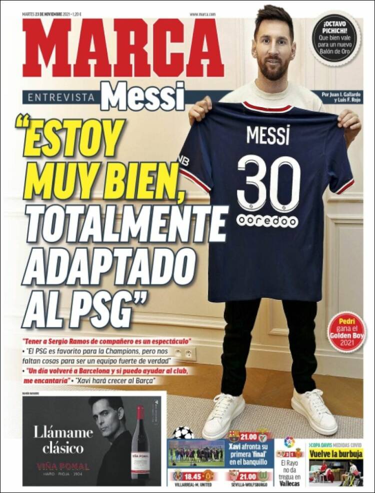 Portadas Deportivas Martes 23/11/2021 Portadas Deportivas Martes 23/11/2021