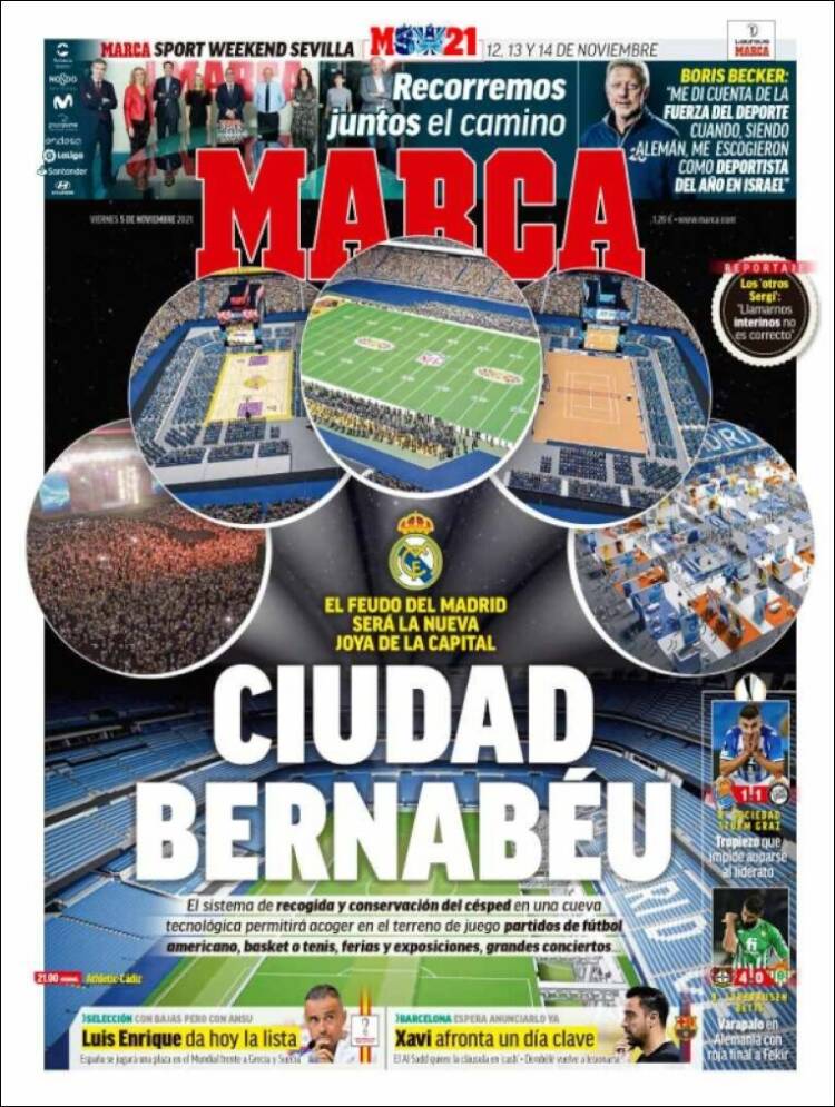 Portadas Deportivas Viernes 5/11/2021