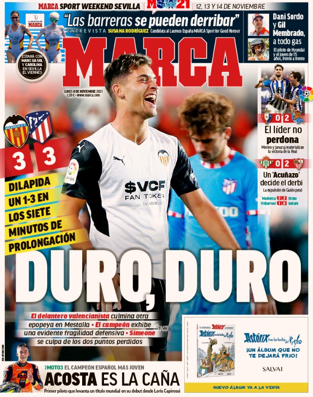 Portadas Deportivas Lunes 8/11/2021 Portadas Deportivas Lunes 8/11/2021