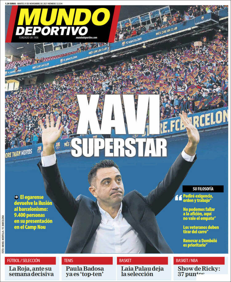 Portadas Deportivas Martes 9/11/2021 Portadas Deportivas Martes 9/11/2021