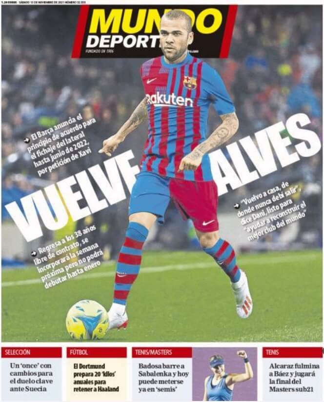 Portadas Deportivas Sábado 13/11/2021 Portadas Deportivas Sábado 13/11/2021