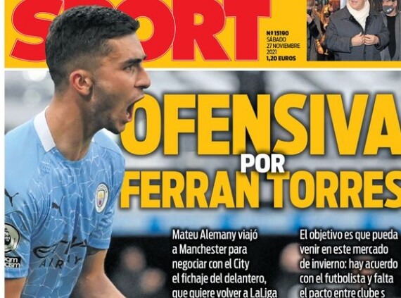 Portadas Deportivas Sábado 27/11/2021 Portadas Deportivas Sábado 27/11/2021