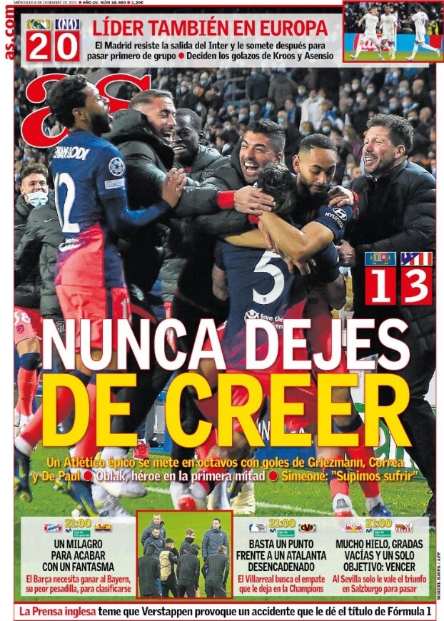 Portadas Deportivas Miércoles 08/12/2021 Portadas Deportivas Miércoles 08/12/2021