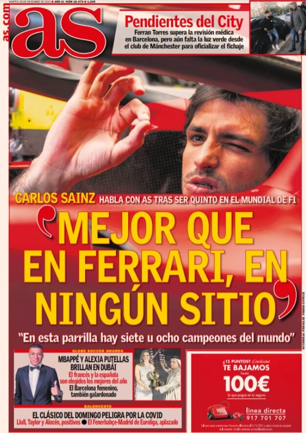 Portadas Deportivas Martes 28/12/2021 Portadas Deportivas Martes 28/12/2021
