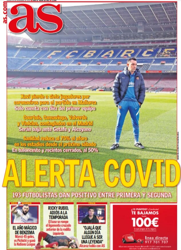 Portadas Deportivas Jueves 30/12/2021 Portadas Deportivas Jueves 30/12/2021