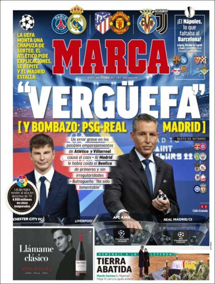 Portadas Deportivas Martes 14/12/2021