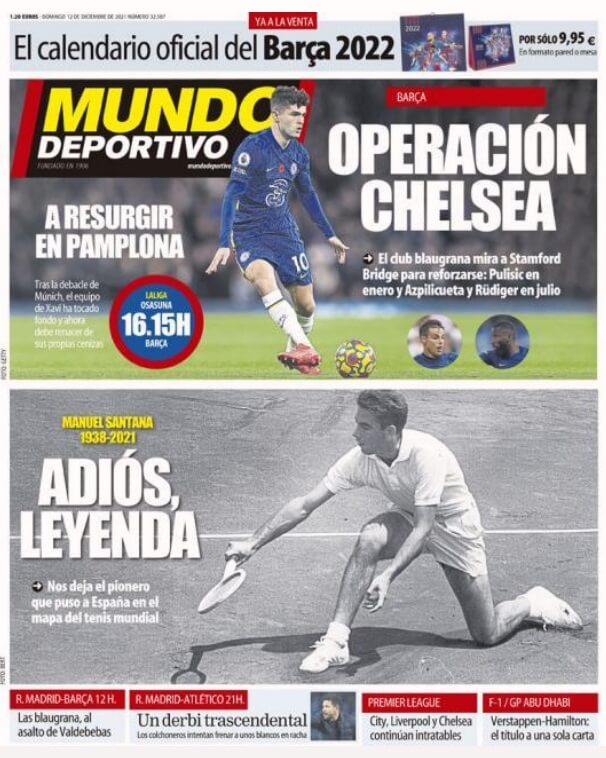 Portadas Deportivas Domingo 12/12/2021 Portadas Deportivas Domingo 12/12/2021