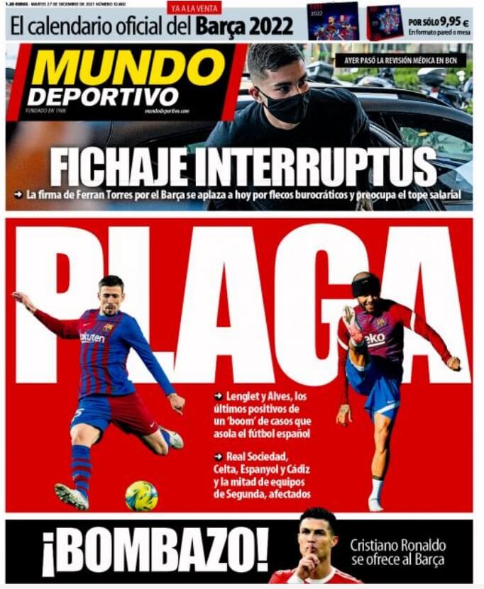 Portadas Deportivas Martes 28/12/2021