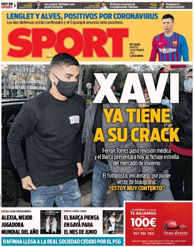 Portadas Deportivas Martes 28/12/2021 Portadas Deportivas Martes 28/12/2021