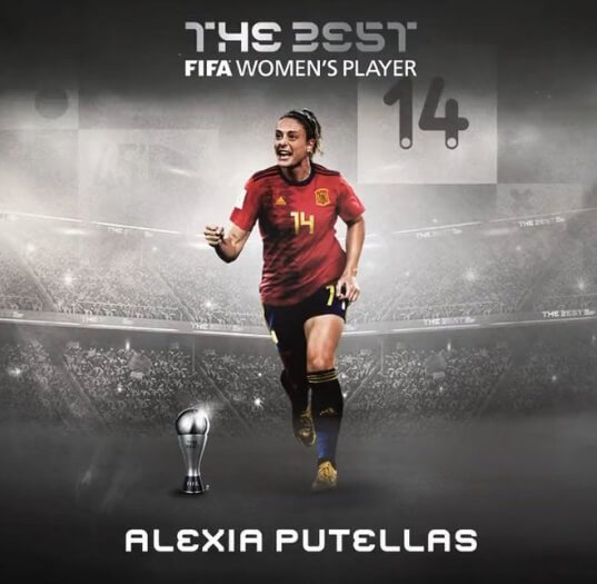 Alexia Putellas FIFA The Best 2021 a la mejor jugadora Alexia Putellas FIFA The Best 2021 a la mejor jugadora