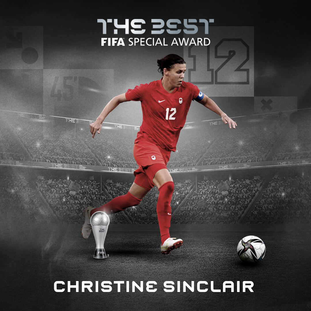 Christine Sinclair FIFA The Best 2021 premio Especial Christine Sinclair FIFA The Best 2021 premio Especial