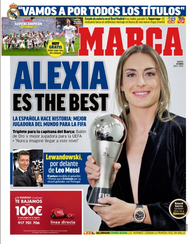 Portadas Deportivas Martes 18/1/2022 Portadas Deportivas Martes 18/1/2022