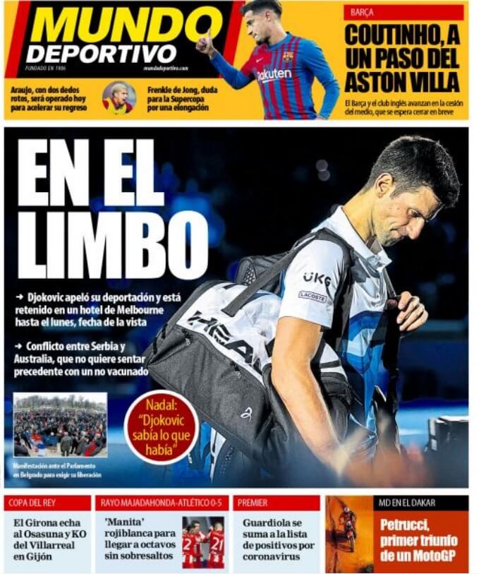 Portadas Deportivas Viernes 7/1/2022 Portadas Deportivas Viernes 7/1/2022