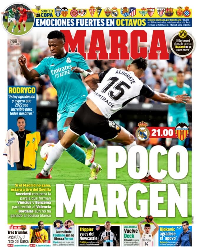 Portadas Deportivas Sábado 8/1/2022