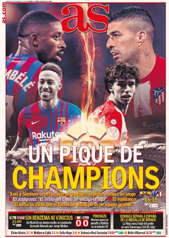 Portadas Deportivas Domingo 6/2/2022