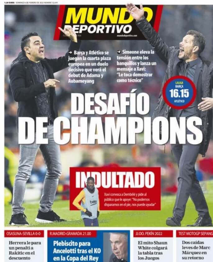 Portadas Deportivas Domingo 6/2/2022