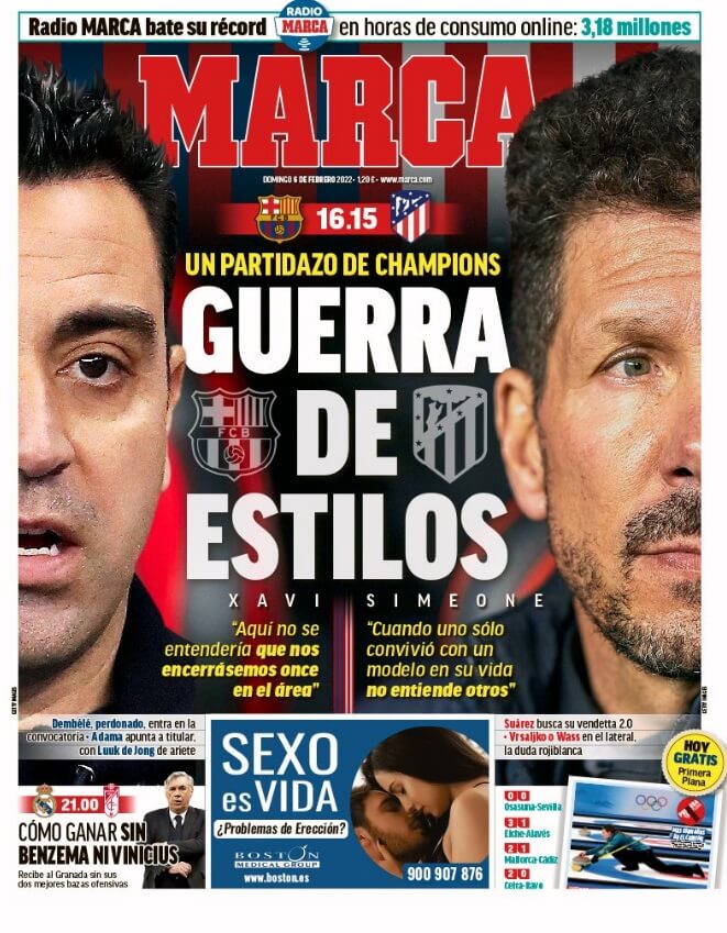 Portadas Deportivas Domingo 6/2/2022