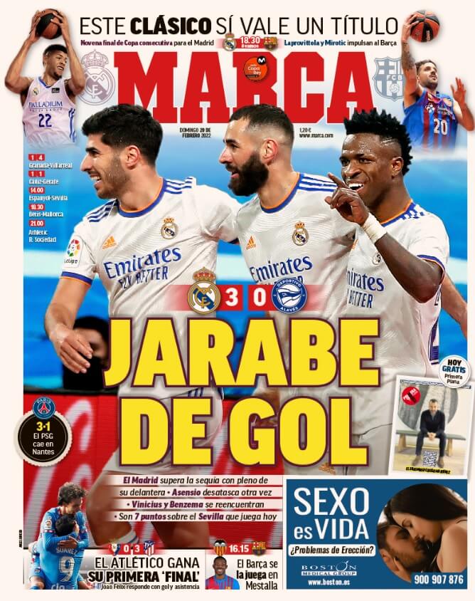 Portadas Deportivas Domingo 20/2/2022
