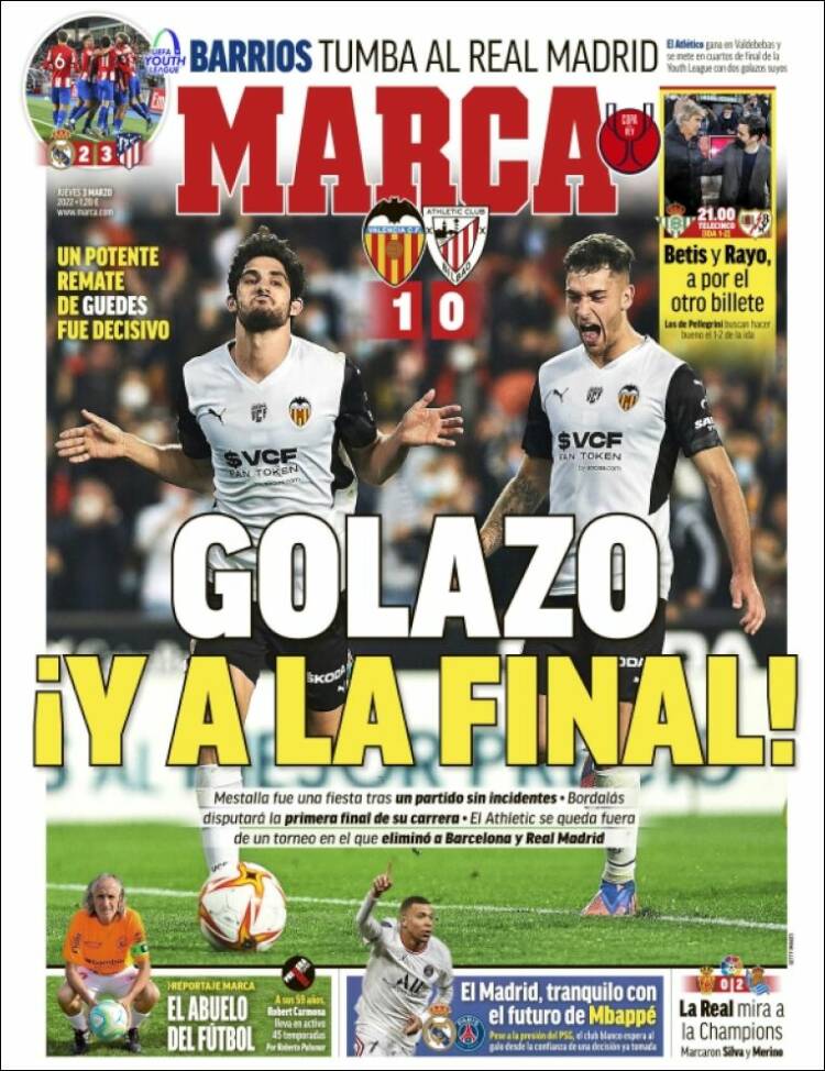 Portadas Deportivas Jueves 3/3/2022 Portadas Deportivas Jueves 3/3/2022
