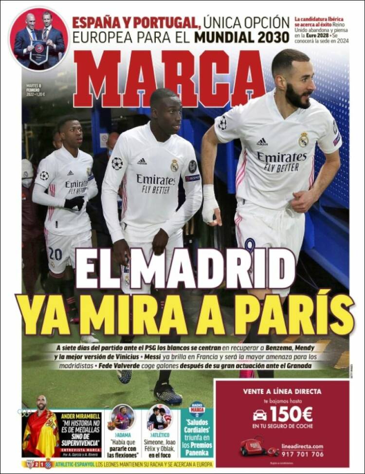 Portadas Deportivas Martes 8/2/202