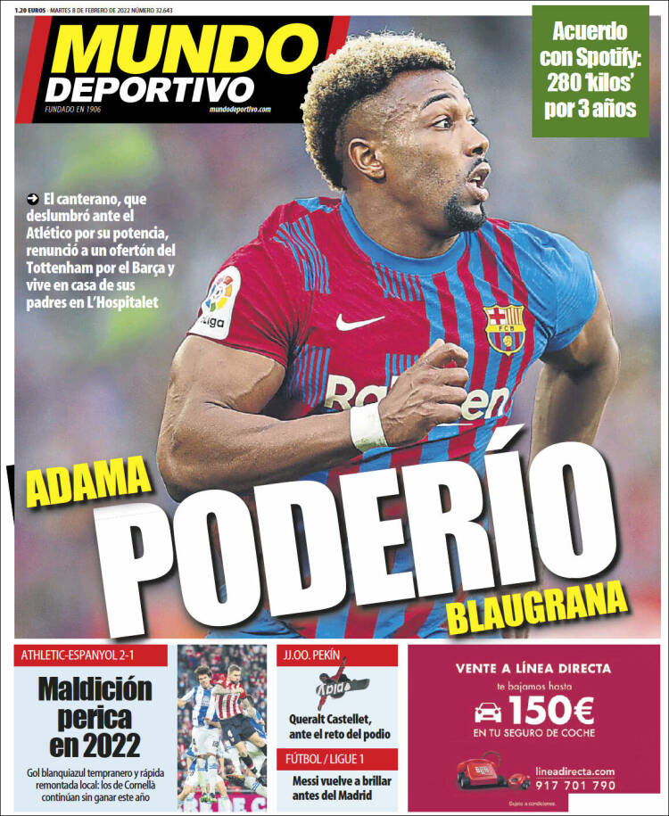 Portadas Deportivas Martes 8/2/202