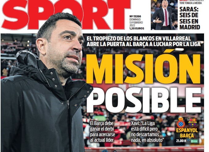 Portadas Deportivas Domingo 13/2/2022 Portadas Deportivas Domingo 13/2/2022