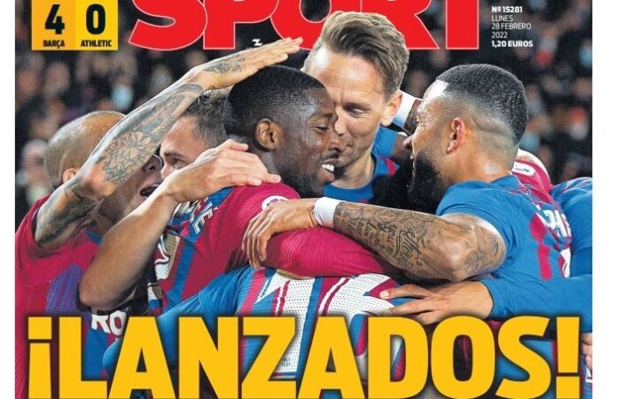 Portadas Deportivas Lunes 28/2/2022 Portadas Deportivas Lunes 28/2/2022