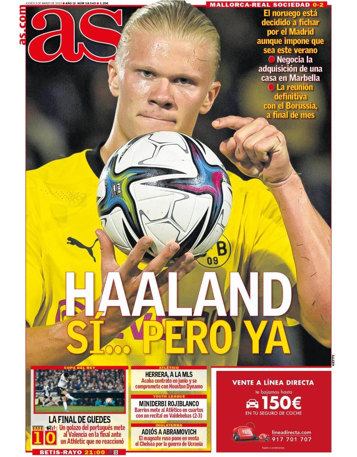 Portadas Deportivas Jueves 3/3/2022 Portadas Deportivas Jueves 3/3/2022
