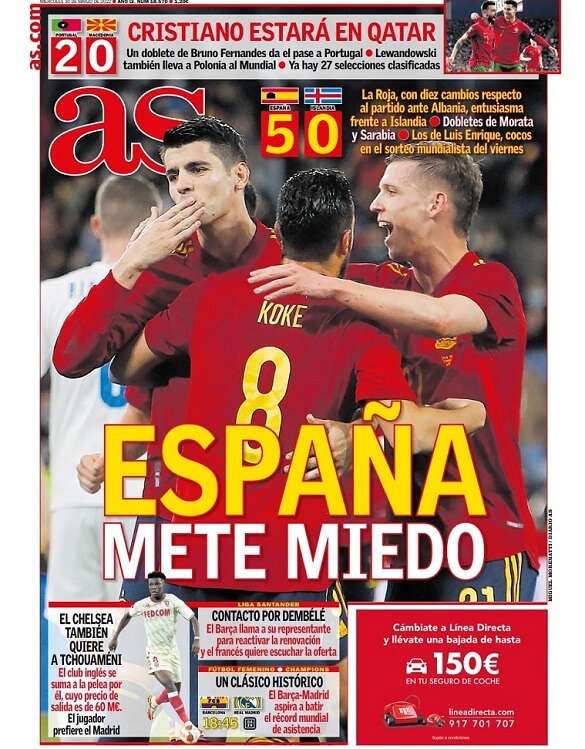 Portadas Deportivas Miércoles 30/3/2022 Portadas Deportivas Miércoles 30/3/2022