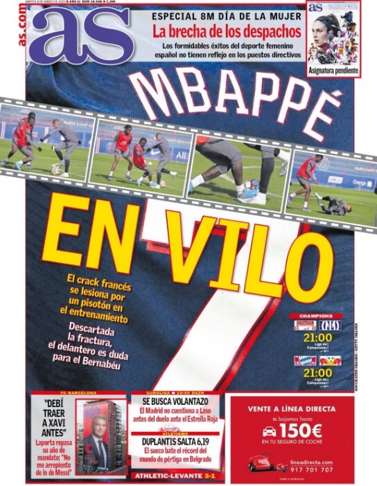 Portadas Deportivas Martes 9/3/2022