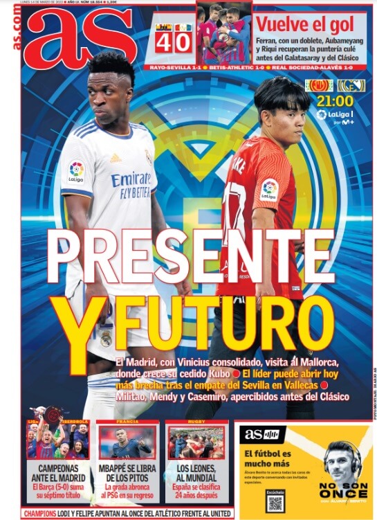 Portadas Deportivas Lunes 13/3/2022 