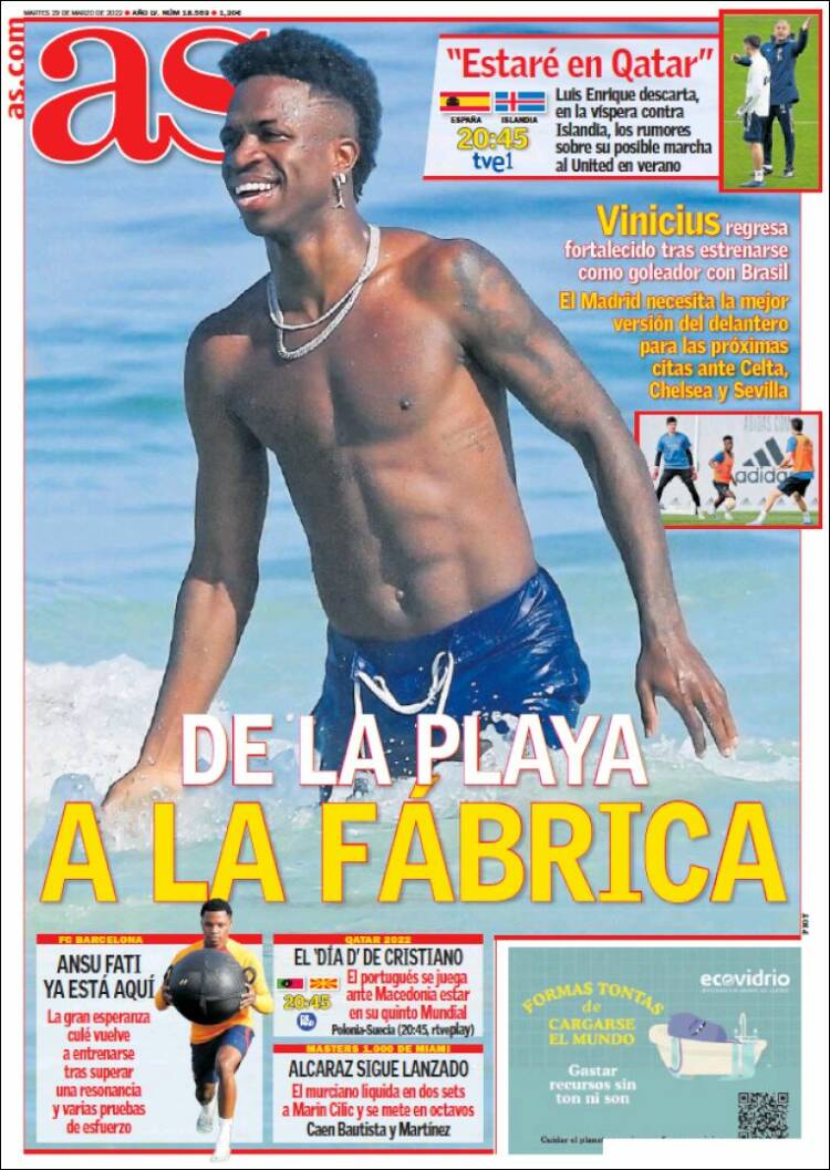 Portadas Deportivas Martes 29/3/2022