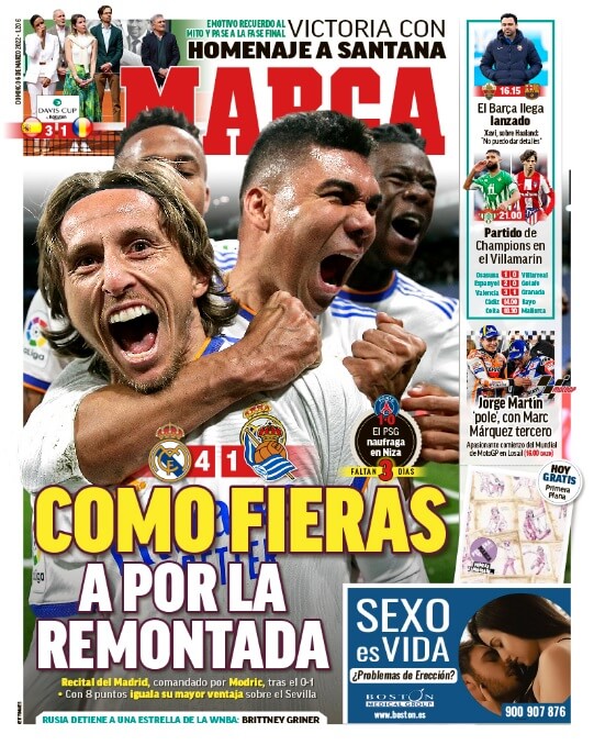 Portadas Deportivas Domingo 6/3/2022 Portadas Deportivas Domingo 6/3/2022