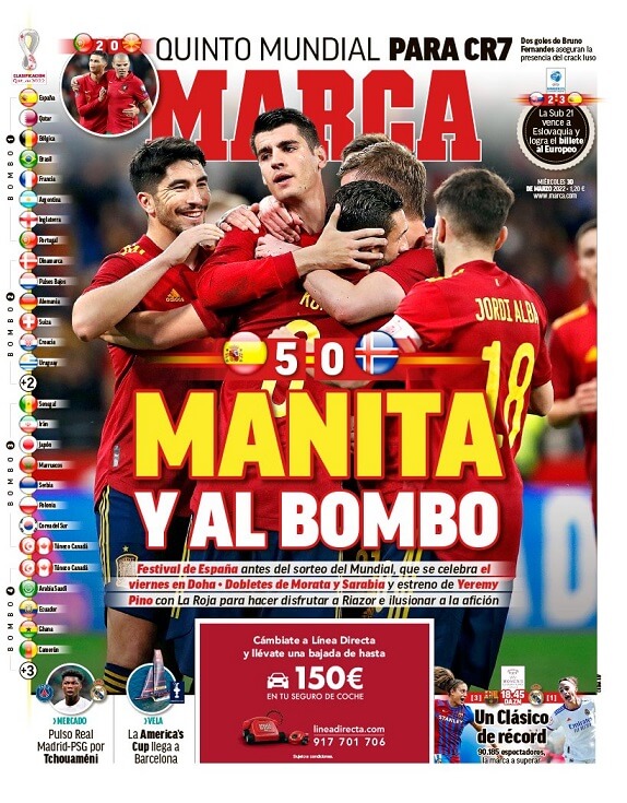 Portadas Deportivas Miércoles 30/3/2022 Portadas Deportivas Miércoles 30/3/2022