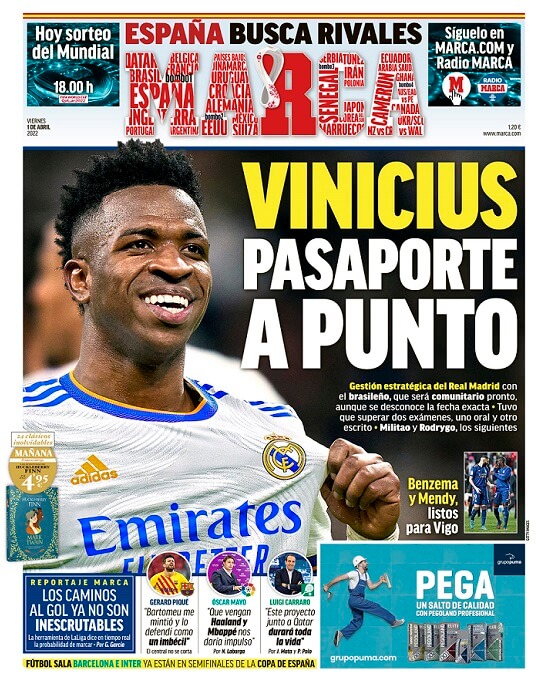 Portadas Deportivas Viernes 1/4/2022 Portadas Deportivas Viernes 1/4/2022