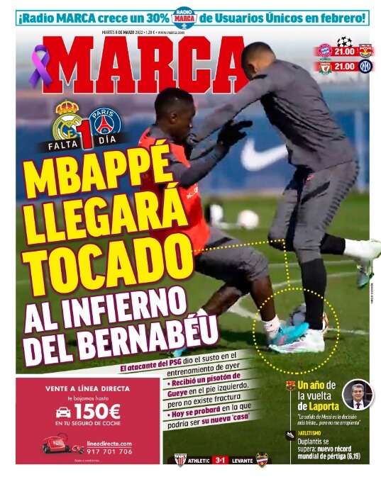Portadas Deportivas Martes 9/3/2022