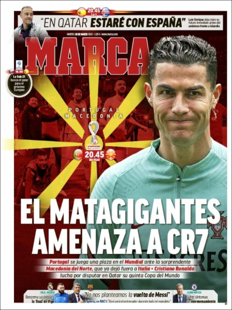 Portadas Deportivas Martes 29/3/2022 Portadas Deportivas Martes 29/3/2022