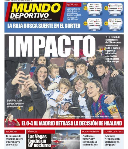 Portadas Deportivas Viernes 1/4/2022 Portadas Deportivas Viernes 1/4/2022