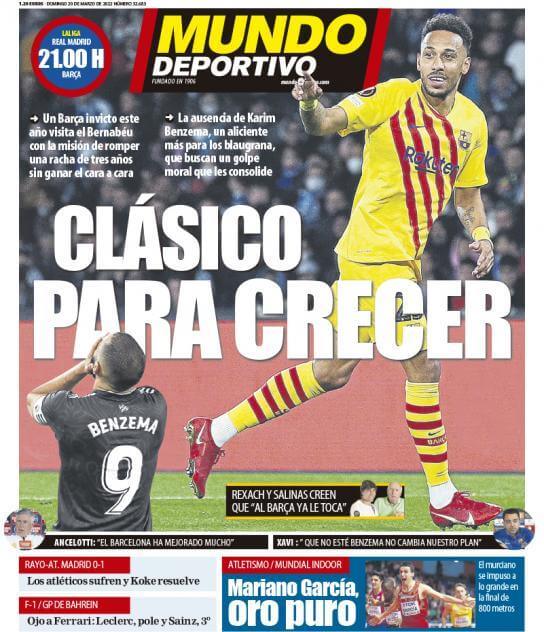 Portadas Deportivas Domingo 20/3/2022