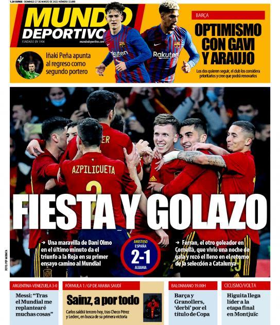 Portadas Deportivas Domingo 27/3/2022