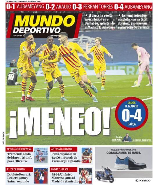Portadas Deportivas Lunes 21/3/2022 Portadas Deportivas Lunes 21/3/2022