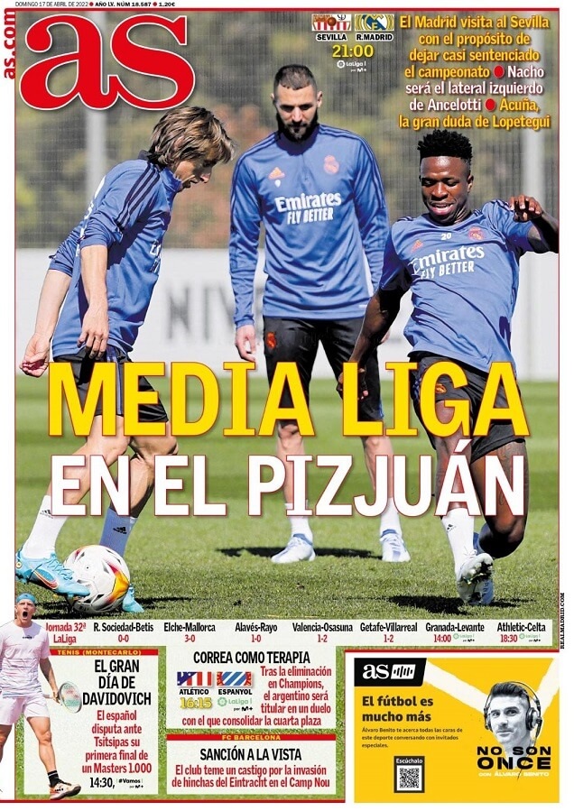 Portadas Deportivas Domingo 17/4/2022 Portadas Deportivas Domingo 17/4/2022