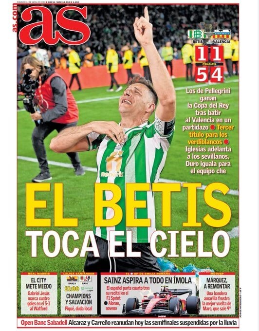 Portadas Deportivas Domingo 24/4/2022 Portadas Deportivas Domingo 24/4/2022